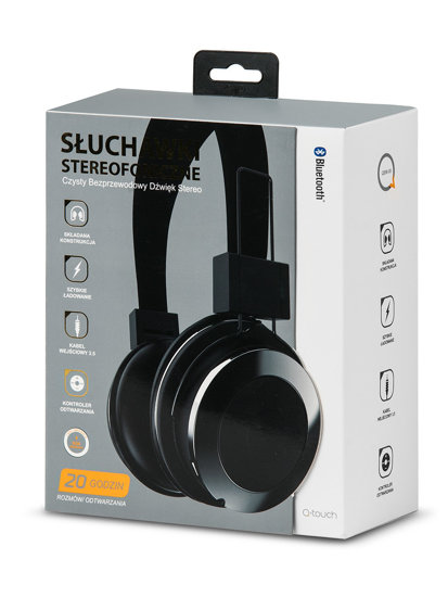 Stereo Headphones Bluetooth Graphite QBM-06