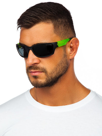 Sunglasses Black-Green Bolf MIAMI13