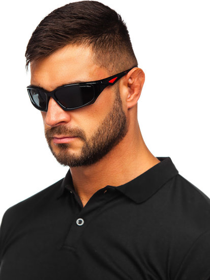 Sunglasses Black-Red Bolf MIAMI4