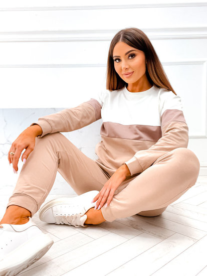 Women's 2-Piece Maranta Tracksuit Beige Bolf 8171