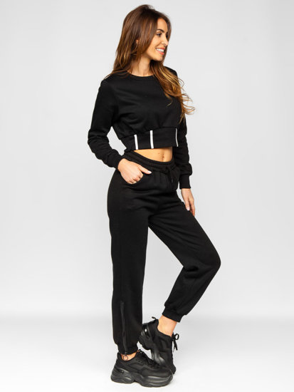 Women's 2-Piece Oversize Tracksuit Black Bolf 8C78