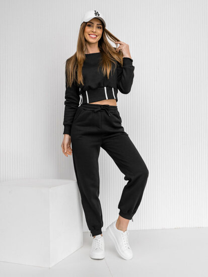 Women's 2-Piece Oversize Tracksuit Black Bolf 8C78