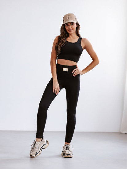 Women's 2-Piece Sport Outfit Fashion Black Bolf 022