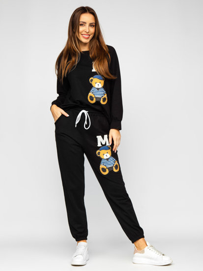 Women's 2-Piece Tracksuit Black Bolf 52308