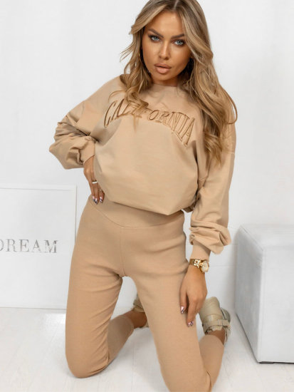 Women's 2-Piece Tracksuit California Beige Bolf VE50