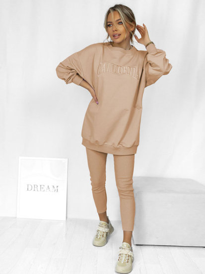 Women's 2-Piece Tracksuit California Beige Bolf VE50