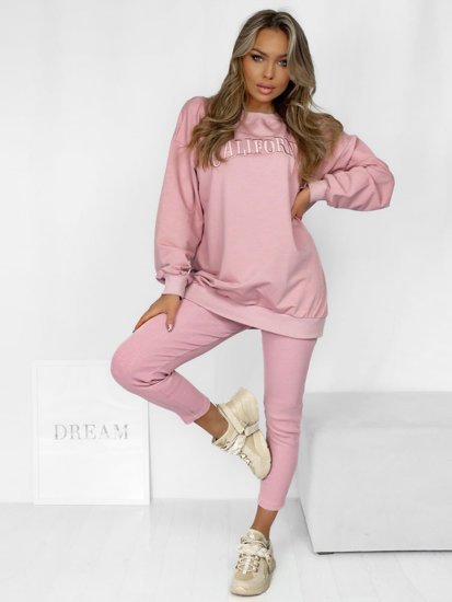 Women's 2-Piece Tracksuit California Powder Pink Bolf VE50