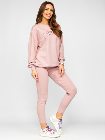 Women's 2-Piece Tracksuit California Powder Pink Bolf VE50