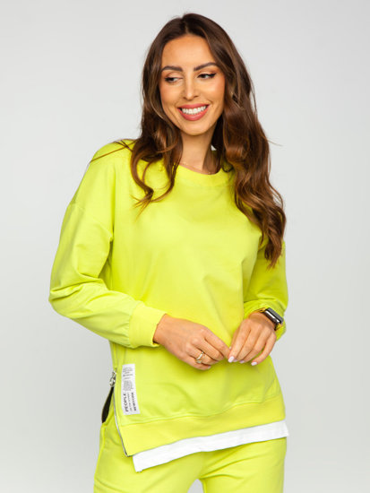 Women's 2-Piece Tracksuit Lime Green Bolf VE05