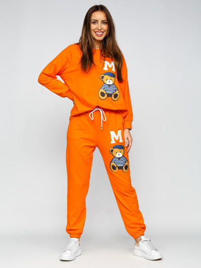 Women's 2-Piece Tracksuit Orange Bolf 52308