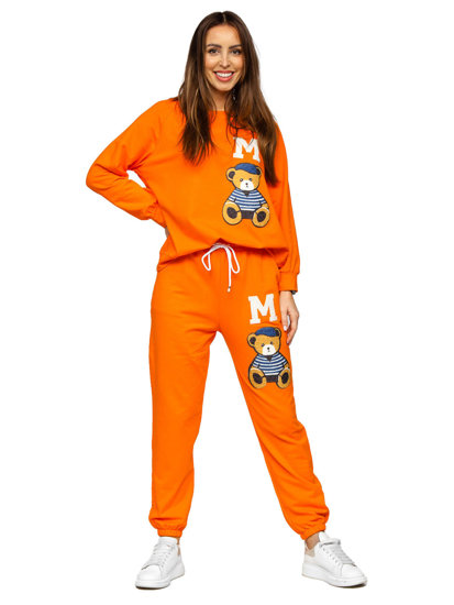 Women's 2-Piece Tracksuit Orange Bolf 52308