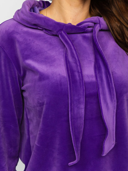 Women's 2-Piece Velour Tracksuit Violet Bolf 643