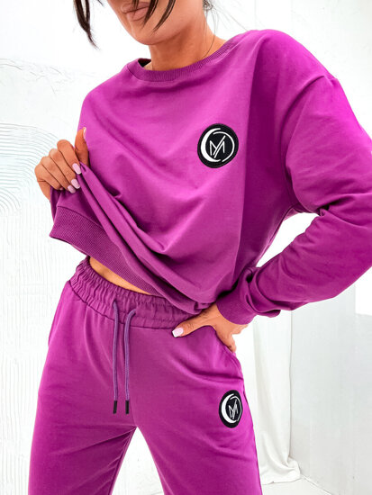 Women's 2-piece Cotton Tracksuit MOON Violet Bolf VE64