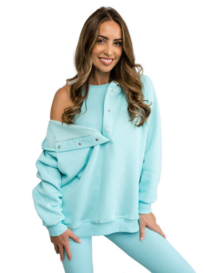 Women's 3-piece Tracksuit Sky Blue Bolf 2102