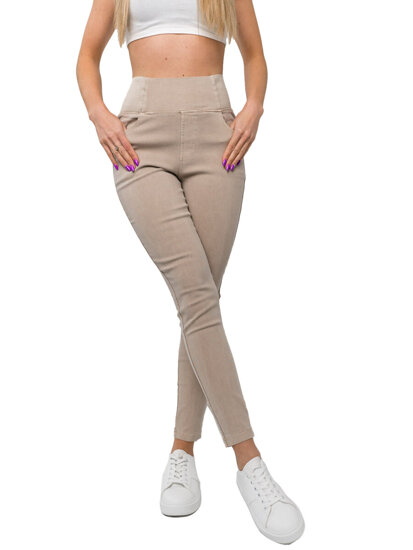 Women's Denim Leggings Beige Bolf S111