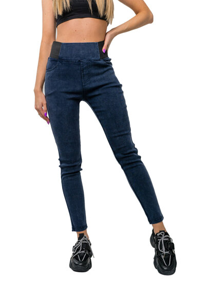 Women's Denim Leggings Navy Blue Bolf S111