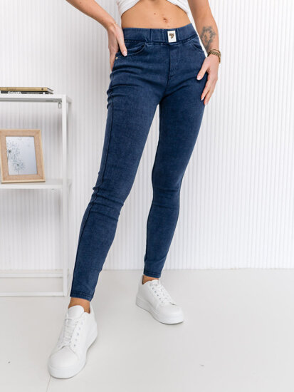 Women's Denim Leggings Navy Blue Bolf W7260