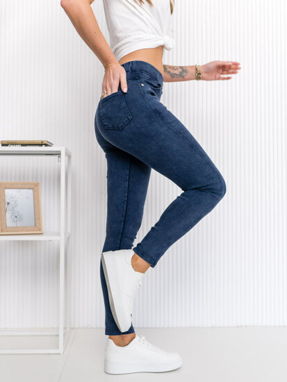 Women's Denim Leggings Navy Blue Bolf W7260