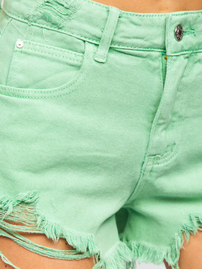 Women's Denim Shorts Green Bolf A63