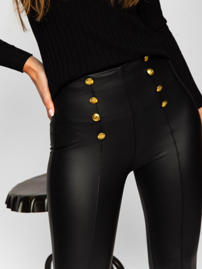 Women's Faux Leather Leggings Black Bolf J52958