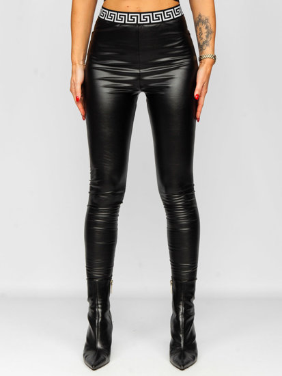 Women's Faux Leather Leggings Black Bolf MY16572