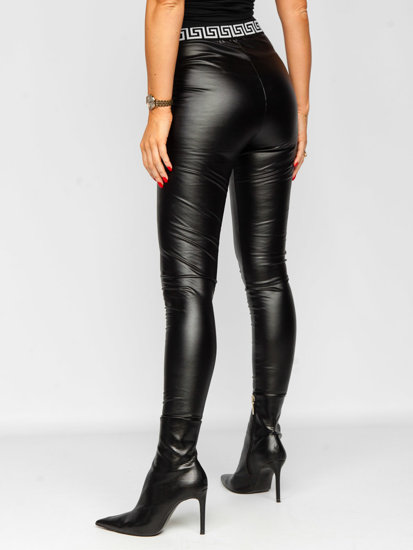 Women's Faux Leather Leggings Black Bolf MY16572