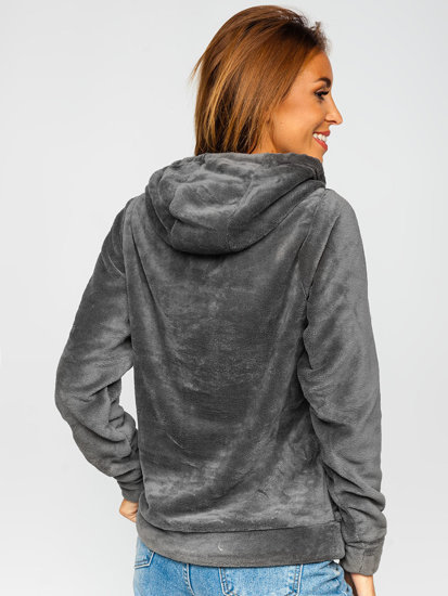 Women's Fleece Hoodie Dark Grey Bolf HH033