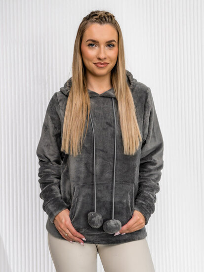 Women's Fleece Hoodie Dark Grey Bolf HH033