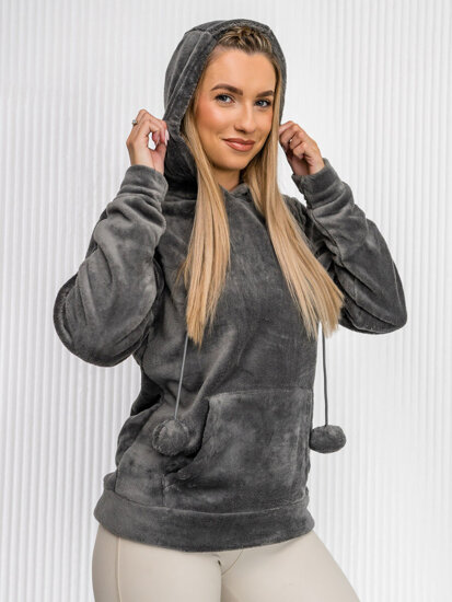 Women's Fleece Hoodie Dark Grey Bolf HH033