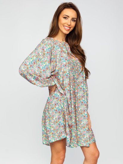 Women's Floral Dress Green Bolf 3019