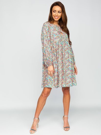 Women's Floral Dress Green Bolf 3019