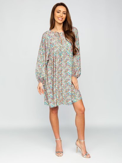 Women's Floral Dress Green Bolf 3019