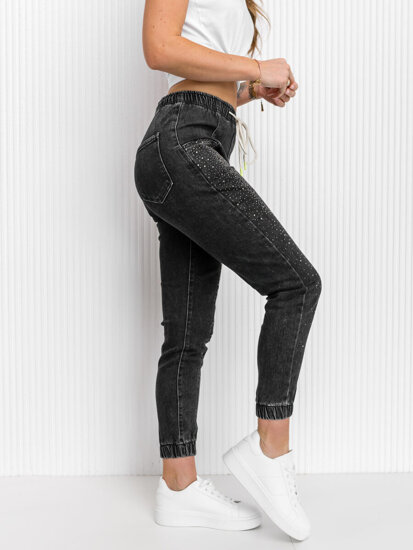 Women's Jeans Mom Fit Black Bolf BF108