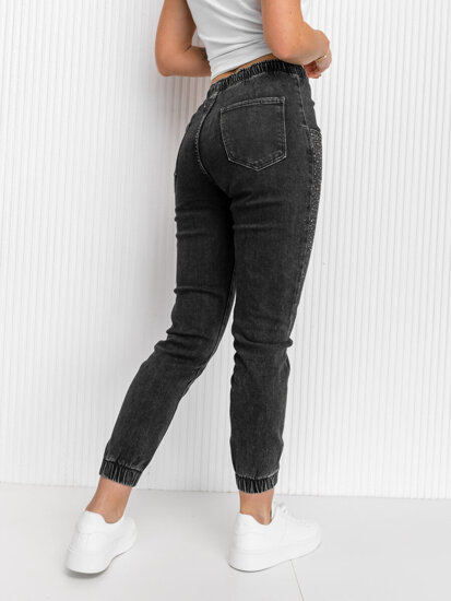 Women's Jeans Mom Fit Black Bolf BF108