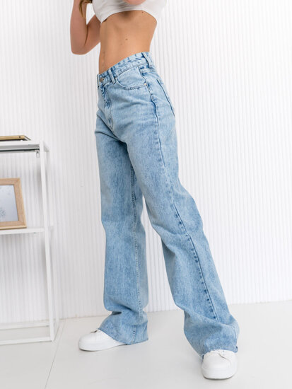 Women's Jeans Wide Leg Blue Bolf G7856