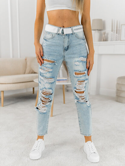 Women's Jeans with Belt Sky Blue Bolf BS502