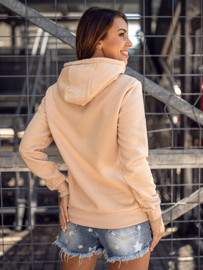 Women's Kangaroo Sweatshirt Light Beige Bolf W02B