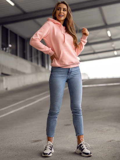 Women's Kangaroo Sweatshirt Light Pink Bolf W02B-56