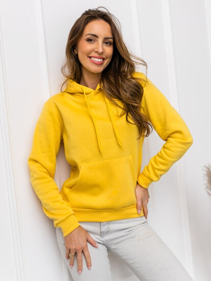 Women’s Kangaroo Sweatshirt Light Yellow Bolf W02