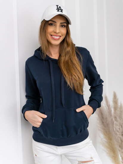 Women's Kangaroo Sweatshirt Navy Blue Bolf 20002