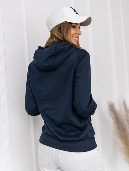 Women's Kangaroo Sweatshirt Navy Blue Bolf 20002