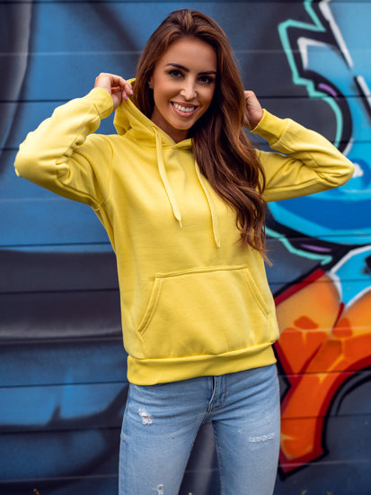 Women's Kangaroo Sweatshirt Yellow-Neon Bolf W02B