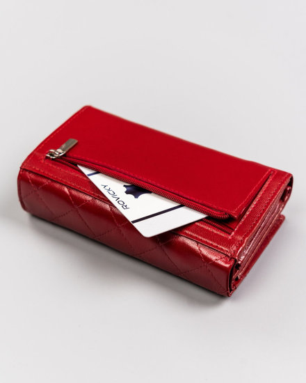 Women's Leather Wallet Red 19510