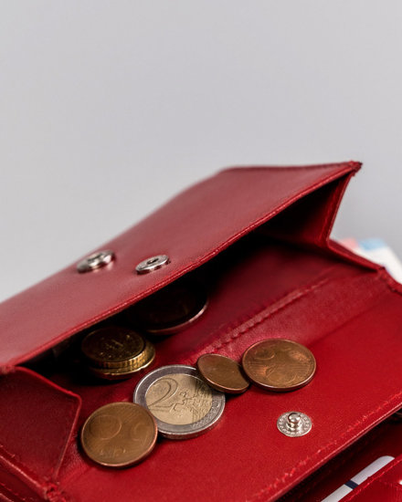 Women's Leather Wallet Red 19568