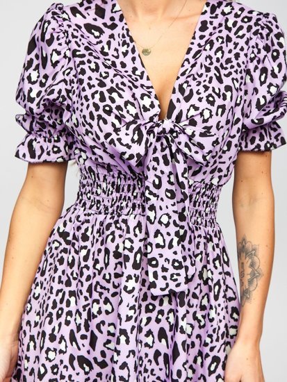 Women's Leopard Dress Violet Bolf 6986