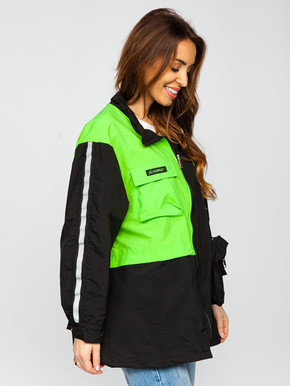 Women's Lightweight Jacket Black-Green Bolf AG3010