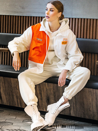 Women's Lightweight Jacket White-Orange Bolf AG3010A