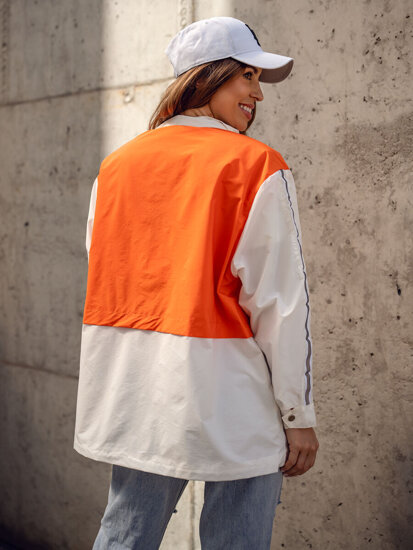 Women's Lightweight Jacket White-Orange Bolf AG3010A2