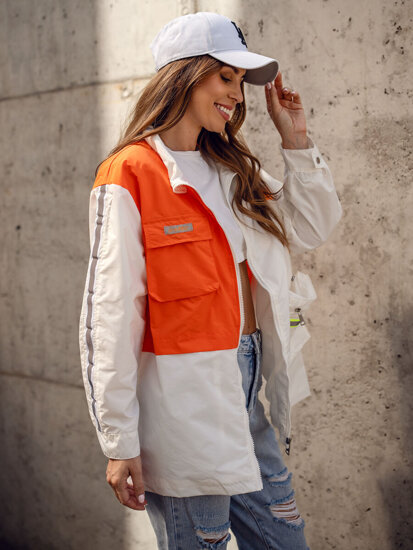 Women's Lightweight Jacket White-Orange Bolf AG3010A2