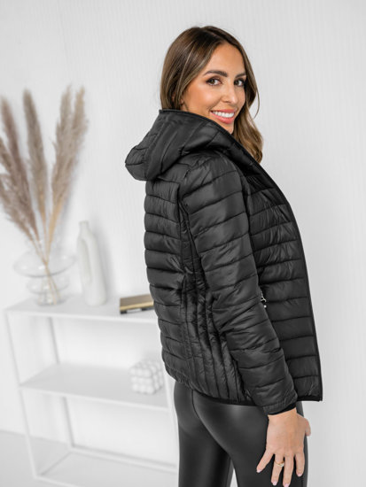 Women's Lightweight Jacket with hood Black Bolf B0123